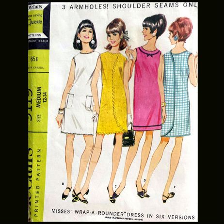 Wrap Dress Sewing Patterns, Mccalls Patterns Dress, Wrap Dress Pattern, Patron Vintage, Womens Wrap Dress, Matching Patterns, Wrap Around Dress, Mccalls Sewing Patterns, Miss Dress