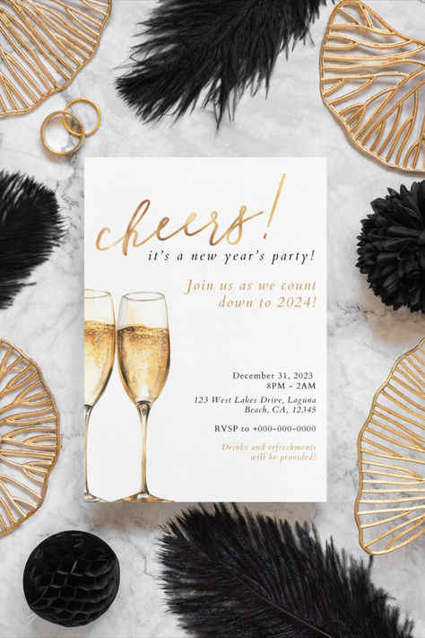 Invitation Elegant, Nye Party, West Lake, Eve Parties, Elegant Invitations, Party Invite, New Years Eve Party, New Years Party, New Years Eve