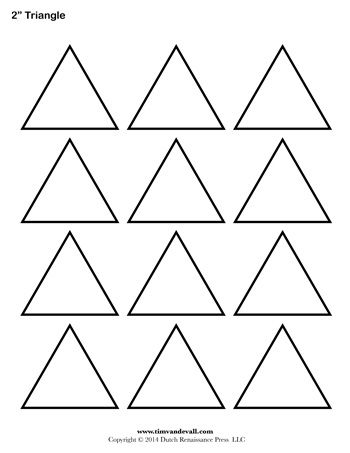 A printable triangle template sheet. Toddler Printables, Triangle Template, Isosceles Triangle, Printable Shapes, Applique Letters, Stem Crafts, English Paper Piecing Quilts, Shape Templates, Paper Piecing Quilts