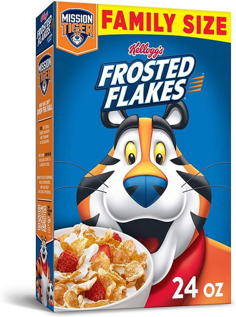 Cereal Kelloggs, Crunchy Corn, Cereal Packaging, Kids Cereal, Gourmet Food Store, Family Breakfast, Fresh Groceries, Corn Flakes, Nut Milk