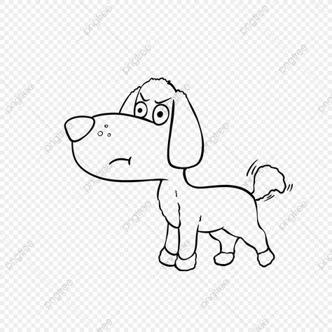 Angry Puppy, Perros Golden Retriever, Clipart Black And White, Pug, Fur Babies, Snoopy, How To Draw Hands, Clip Art, Puppies