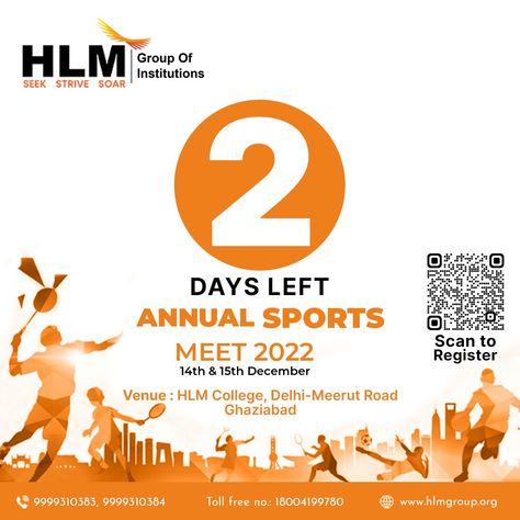 Let the countdown begin Get ready for the annual sports meet, which is just around the corner. Stay Tuned! . . #HLM #hlmcollegeghaziabad #hlmgroupofinstitutions #bridgingthegap #sports #sportsmeet2022 #annualsportsmeet2022 #college #events Event Countdown, Let The Countdown Begin, College Events, Invitation Card Maker, Sports Meet, Sports Event, Around The Corner, Sport Event, Stay Tuned