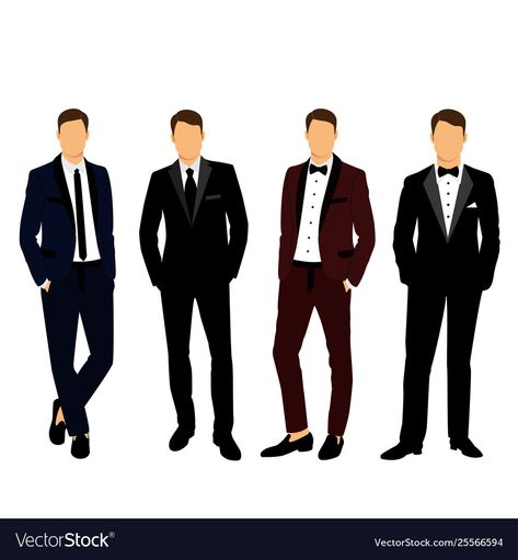 Suits Men Drawing, Tort Wednesday, Men In Navy Suits, Black Tie Men, Men Fashion Suit, Men Drawing, Fashion Sketches Men, Wedding Caricature, Wedding Outfits For Groom