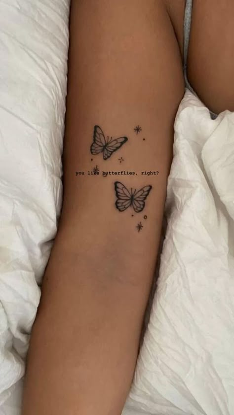 Cute First Tattoo Ideas Unique, Resilience Butterfly Tattoo, Best First Tattoo Ideas For Women, Arm Tats For Women, Small Arm Tattoos For Women, Tattoo Ideas Butterfly, First Tattoo Ideas, Butterfly Tattoos On Arm, Romantic Tattoo