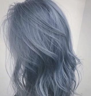 Light Blue Grey Hair, Steel Blue Hair Color, Silver Blue Hair Color, Cool Toned Blue Hair, Blue Silver Hair Color, Grayish Blue Hair, Grey Blue Hair Color, Ash Blue Hair Color, Blue Aesthetic Hair