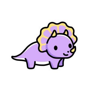 Simple Triceratops Drawing, Cute Trex Dinosaur Drawing, Dinosaur Cute Art, Triceratops Drawing Easy, Dinosourusse Drawing, Cute Dino Doodle, Cute Dinosaur Drawing Easy, Cute Dinosaur Stickers, Dinasors Drawing