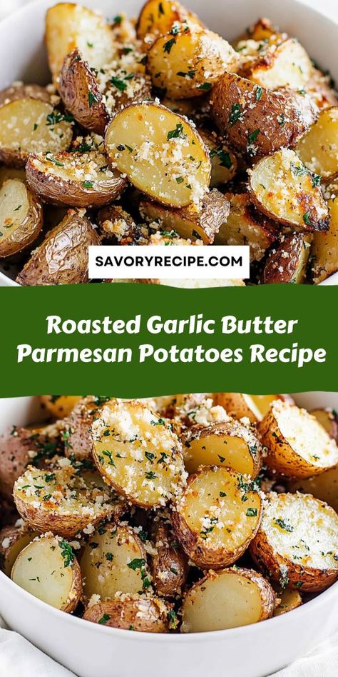 Craving a side that complements your steak perfectly? Roasted Garlic Butter Parmesan Potatoes bring a savory twist to your dinner table! This simple recipe is sure to become a favorite. Don’t forget to save it for your next special steak dinner! Steak Dinner Side Dishes, Roasted Garlic Butter Parmesan Potatoes, Garlic Butter Parmesan Potatoes, Pork Tenderloin Sides, Butter Parmesan Potatoes, Side Dish Easy, Garlic Parmesan Roasted Potatoes, Roasted Garlic Butter, Parmesan Potato Recipe