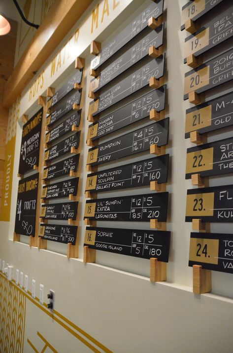 Taproom Ideas, Cafe Menu Boards, Menu Board Design, Wood Menu, Food Truck Menu, Coffee Shop Menu, Beer Menu, Beer Shop, Menu Boards