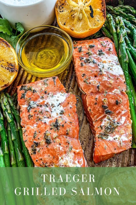 Salmon Filet On Smoker, Grilled Salmon On Traeger, Salmon On Traeger Smoker, Traeger Salmon Recipes Grilled, Trager Smoker Salmon, Treager Salmon Recipes, Salmon On Pit Boss, Traeger Grill Recipes Salmon, Salmon Recipes Traeger