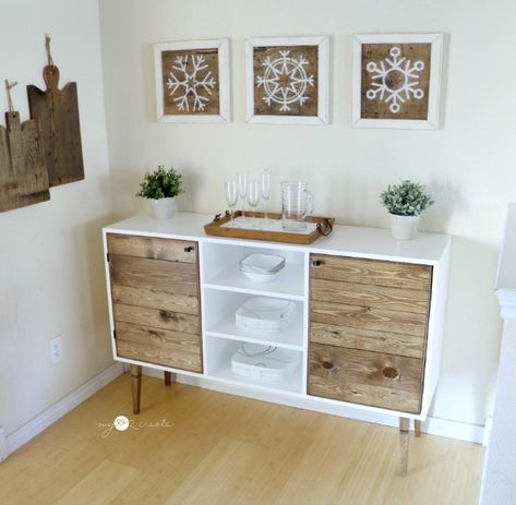 Modern Rustic Buffet, MyLove2Create - adapt this for a TV stand? Diy Buffet, Rustic Buffet, Extra Kitchen Storage, Modern Buffet, Modern Diy, Diy Plans, Rustic Diy, Diy Woodworking, Interior Design Inspiration