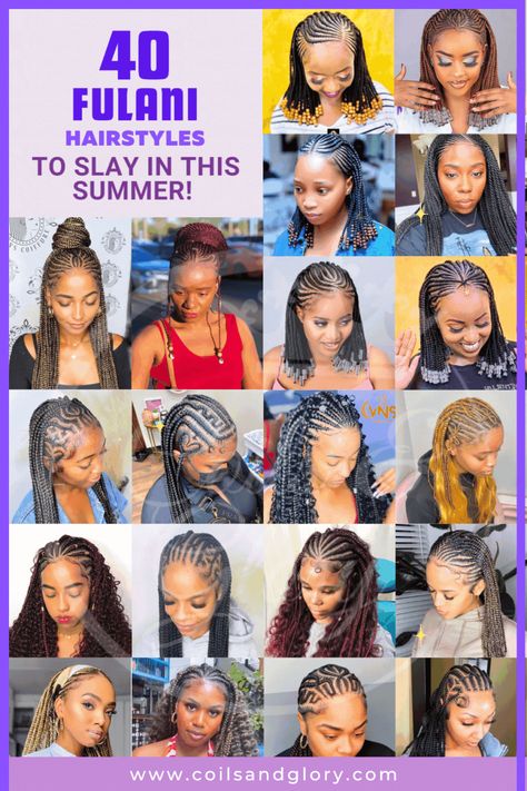 Fulani Hairstyles, Corn Roll Hair Styles, Summer Protective Hairstyles, Traditional African Hairstyles, Afro Hairstyles Women, Cornrow Designs, Ghana Braids Hairstyles, Hair Braid Designs, Cornrow Braid Styles