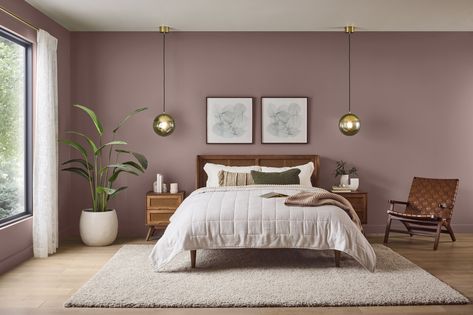 Small Guest Bedroom Paint Ideas, Bedroom Contrast Wall Paint Colors, Main Bedroom Color Ideas, Attic Bedroom Paint Colors, Painting One Wall In Bedroom, Bedroom Paint Inspirations Master, Color Combos For Bedroom, Colour Schemes For Bedroom, Best Sherwin Williams Bedroom Colors