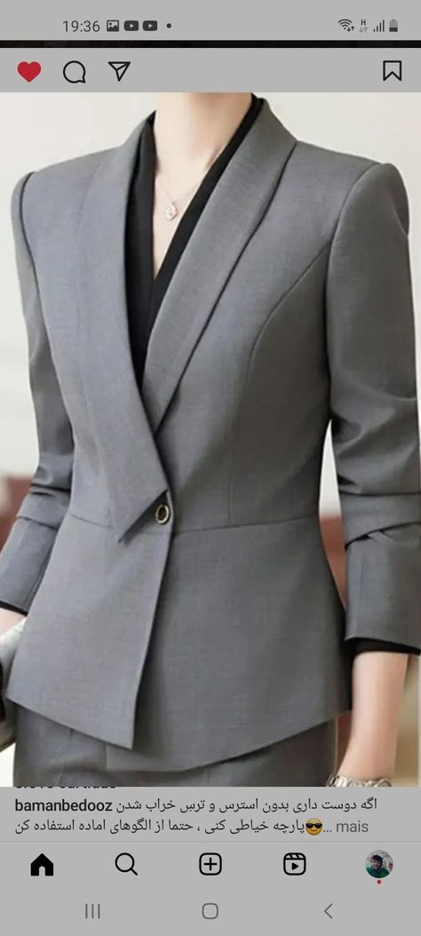 Office Coats For Women Work Outfits, Blazer Ideas Women, 3 Piece Suits For Women, Ladies Blazer Design, Jacket Outfit Women, Color Combinations For Clothes, Pattern Dress Women, Ladies Blazer, Fashion Sketches Dresses