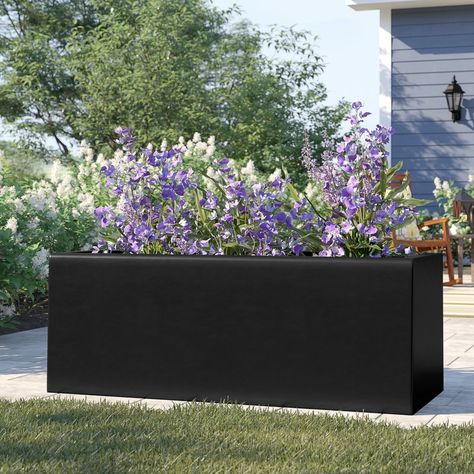 Barclay Rectangle Fiberglass Planter Box & Reviews | AllModern Rectangular Planter Box, Plastic Planter Boxes, Rectangle Planters, Corten Steel Planters, Cedar Planters, Fiberglass Planters, Rectangular Planters, Handmade Planter, Steel Planters