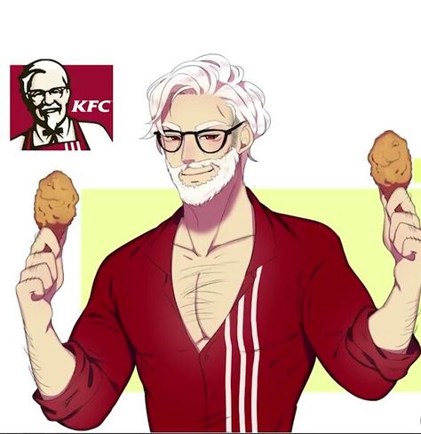 Kfc Guy Fanart, Colonel Sanders Fanart, Kfc Fanart Anime, Kfc Man Fanart, Kfc Fanart, Hot Kfc Guy Fanart, Kfc Man Edit, Kfc Man, Colonel Sanders