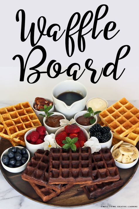 Waffle Board, Waffle Cone Recipe, Waffle Shop, Waffle Day, Banana Waffles, Waffle Maker Recipes, Baking Crafts, Bubble Waffle, Chocolate Waffles