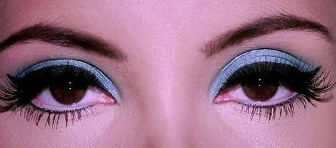 The Love Witch, Halloween, Halloween aesthetic, Makeup ideas, makeup looks, makeup, eye makeup, eyeshadow looks, pretty, blue eyeshadow, siren, siren eyes, siren aesthetic Blue Shadow Eye Makeup, Siren Blue Eyeshadow, Blue Eye Shadow Aesthetic, Big Blue Eyes Makeup, Blue Siren Eyes Makeup, Goth Blue Eyeshadow, 70s Blue Eyeshadow, The Love Witch Halloween, Light Blue Eye Shadow