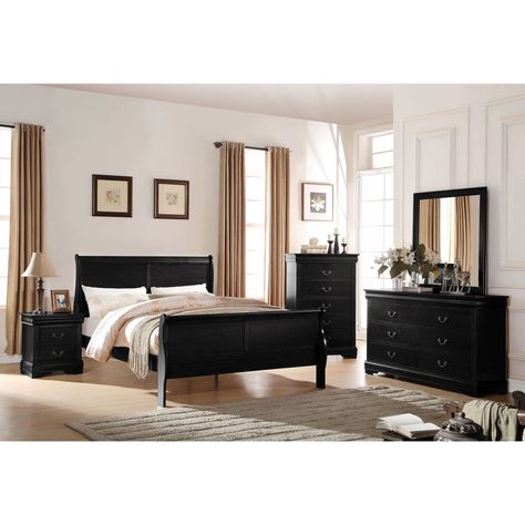 Idea Bilik Tidur, King Sleigh Bed, Sleigh Bedroom Set, Drawer Construction, Eastern King Bed, Transitional Furniture, Lit King Size, Sleigh Bed, Youth Bedroom