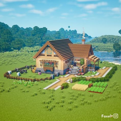 Minecraft House Inspo Survival, Beginner Houses Minecraft, Minecraft Simple Wooden House, Mc House For 2, Minecraft Houses For Survival, Mincraft Idea Houses Oak, Cute Easy Minecraft Houses Survival, How To Build A Cute Minecraft House, Cool Minecraft Houses Survival