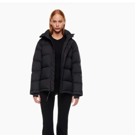 Aritzia Super World Super Puff Black S Super Puff Outfit, Superpuff Aritzia, Super Puff Aritzia, Aritzia Super Puff, Aritzia Jacket, Super Puff, Puff Jacket, 2023 Christmas, Pretty Much