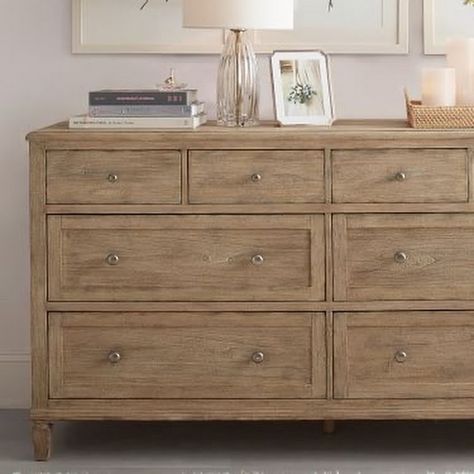 Sheep House, Extra Wide Dresser, 8 Drawer Dresser, Wide Dresser, Whitewash Wood, Wood Dresser, Bedroom Dressers, Small Drawers, Bedroom Collection