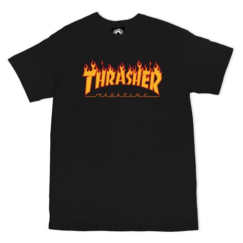 Thrasher Magazine Shop - Thrasher Magazine Flame Logo T-Shirt Thrasher Flame, Thrasher Shirt, Flame Logo, Skater Outfits, Thrasher Magazine, Logo Tees, Logo T Shirt, Tshirt Logo, Black Tee