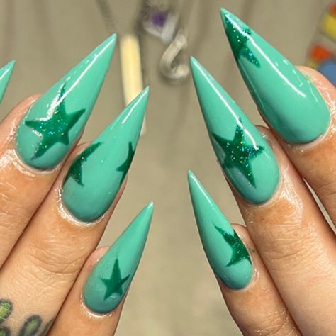 Stilleto Nails Stars, Stellos Nails Design, Stellos Nails, Nails Stars, Star Nail Designs, Nails Design, Hair And Nails, Nail Designs, Nails