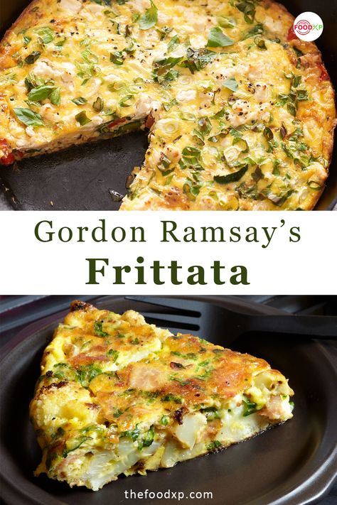 Want to make an Italian breakfast just with essential ingredients at home? Here is Gordon Ramsay's Frittata recipe for you. Just cook the bacon and vegetables and add eggs to them. THEFOODXP blog has the wholesome recipe for you to try. #gordonramsayfrittata #gordonramsayfrittatarecipe #gordonramsayrecipes #frittata #frittatarecipes Fritata Recipe, Italian Frittata, Gordon Ramsey Recipes, Gordon Ramsay Recipe, Quiche Recipes Easy, Frittata Recipe, Italian Breakfast, Frittata Recipes, Spring Onions