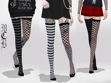 Sims 4 High Boots Cc, Sims 4 Alt Accessories, Sims 4 Long Socks, Sims 4 Striped Socks, Fishnets Sims 4 Cc, Sims 4 Cc Long Socks, Sims 4 Cc Clothes Female Goth, Alt Clothes Sims 4 Cc, Sims 4 Mods Clothes Goth