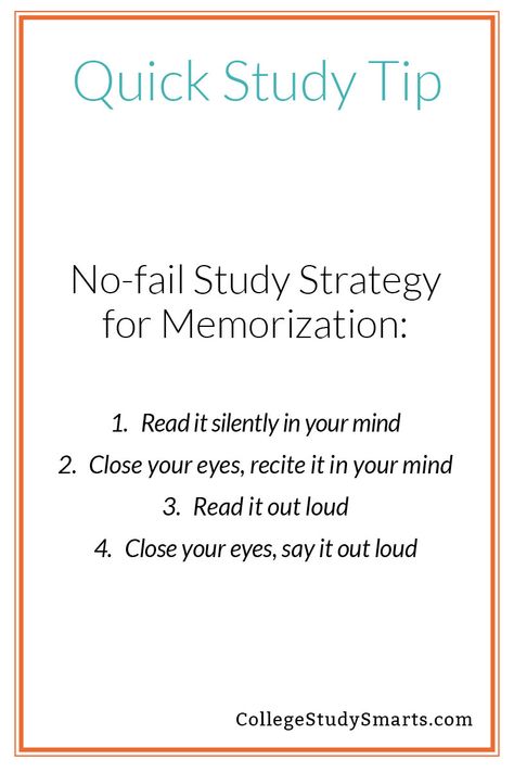 Need to remember dates, facts, and vocab for your next exam? This simple strategy works every time. | Memorization Tips + Exam Prep, memorization, memorization tips, memorization strategies, memorization techniques, memorization hack, memorization for exams, study tips, study skills,  online exam memorization, university memorization, college memorization Study Tips For High School, Memorization Techniques, Rutinitas Harian, Studie Hacks, Studera Motivation, Exam Study Tips, Study Strategies, Effective Study Tips, Exams Tips