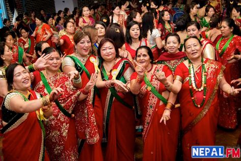 Nepali Teej Look, Teej Festival, Anniversary Wishes For Couple, Fire Woman, Color Splash Photography, Splash Photography, Vidya Balan, Anniversary Wishes, Ghost Photos