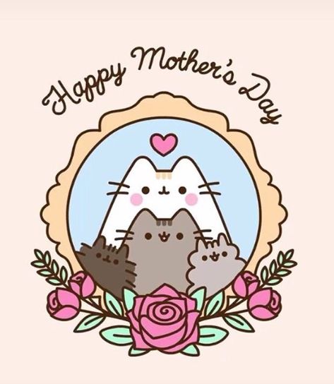 Happy Mother's Day Mother’s Day Cartoon, Pusheen Birthday, Mothers Day Cartoon, Mothers Day Drawings, Mom Drawing, Happy Mom Day, Happy Birthday Mother, Pusheen Cute, Cute Happy Birthday