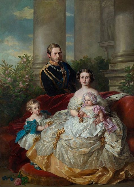 Victoria Princess Royal, Queen Victoria's Daughters, German Royal Family, Franz Xaver Winterhalter, Queen Victoria Family, Royal Family Portrait, Family Portrait Painting, Prince Frederick, Jig Saw