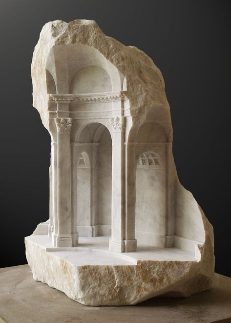 Miniature Spaces Carved From Stone,Essay in Baroque Space. Image © Matthew Simmonds Alabaster Sculpture, Stone Carving Sculpture, Architecture Antique, Marble Block, Marble Carving, Art Pierre, Architectural Sculpture, Stone Architecture, 수채화 그림