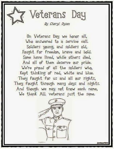 Veterans Day Songs, Three Year Old Classroom, Letters To Veterans, Veterans Day Poem, Flag Ceremony, Work Printables, Old Classroom, Veterans Day Quotes, Veterans Day Activities