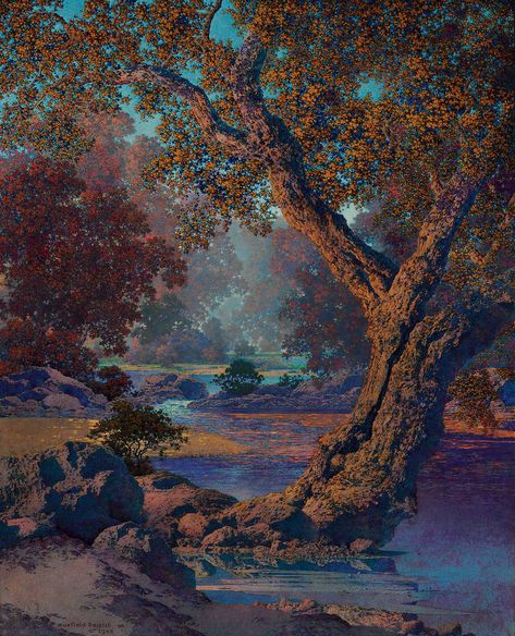 Make-believe Landscapes by Maxfield Parrish (697PA) — Atlas of Places Art Mini Toile, Maxfield Parrish, Robert Motherwell, John William Waterhouse, Rene Magritte, Neo Classical, Textured Canvas Art, Daily Painting, Jackson Pollock