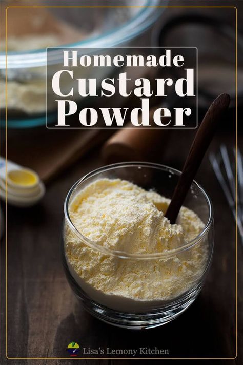 Custard Powder Diy Custard, Eggless Custard Recipe, Custard Powder Recipes, How To Make Custard, Custard Sauce, Yellow Food, Homemade Custard, Custard Powder, Baking Basics