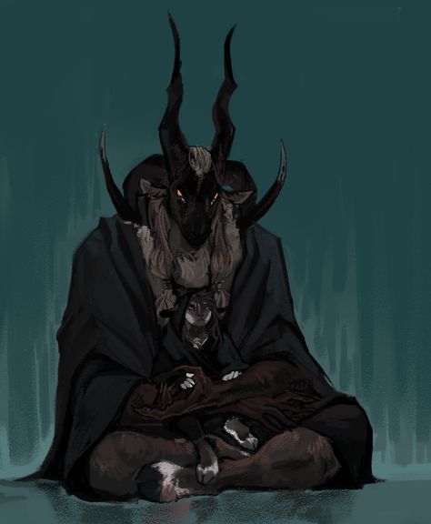 Goat Drawing, Small Goat, Arte Peculiar, Very Angry, Monster Concept Art, Fantasy Creatures Art, Creature Concept Art, Creature Concept, Monster Art