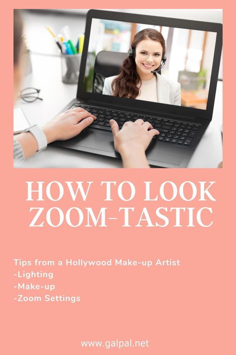 Want to look ZOOM-FASTIC on your next video call? Hollywood make-up artist, Debra Carey offers tips on lighting, camera angles, video settings and of course... make-up tips to ensure you look your best on a video call. She even offers which make-up she recommends. Best Lighting For Zoom Meetings, Zoom Makeup Tips, Makeup For Zoom Meetings, Work Meetings, The Light Is Coming, Camera Angles, Work Makeup, Video Tips, Teacher Conferences