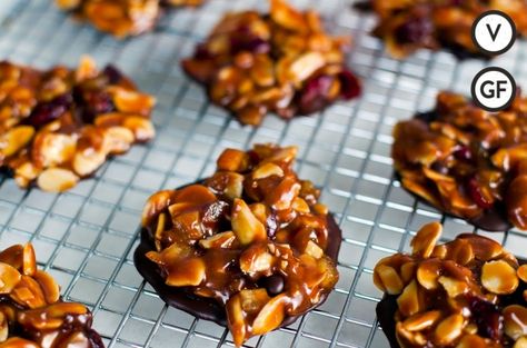 Easy Chocolate Florentines Chocolate Florentines, Florentine Biscuits, Oil Biscuits, Gluten Free Biscotti, Florentine Recipe, Florentine Cookies, Amaretti Biscuits, Stem Ginger, Biscuit Ideas