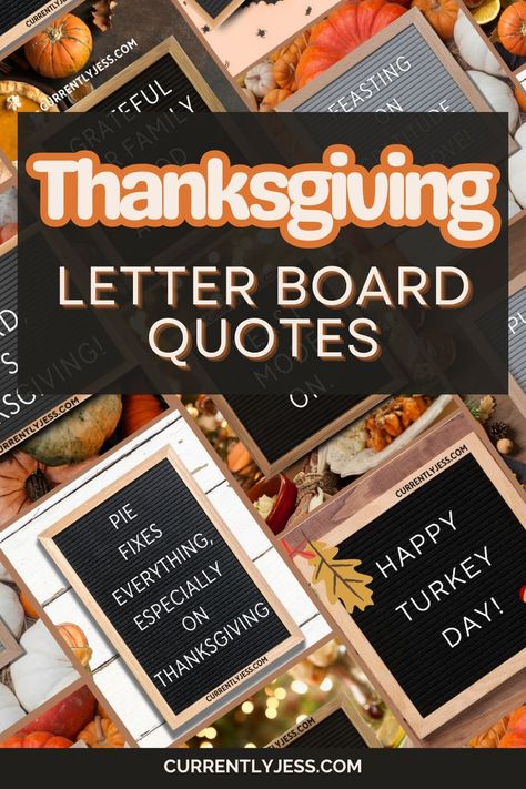 Elevate your Thanksgiving décor with our top Thanksgiving letter board quotes! This blog post is packed with a variety of cute, funny, and heartfelt sayings that will add charm and personality to your holiday celebrations. Whether you're decorating your home or looking for festive ideas, these Thanksgiving letter board quotes are perfect for creating a warm and inviting atmosphere. Find the best quotes for your Thanksgiving décor and make your holiday gatherings unforgettable! Thanksgiving Letter Board Quotes, Thanksgiving Letter Board, Thanksgiving Letter, Letter Board Quotes, Holiday Lettering, Board Quotes, Funny Letters, Thanksgiving Quotes, S Quote