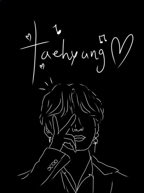 T Shirt Sketch, Embroidered Canvas Art, Bts Army Logo, Bts Black And White, Bts Lyrics Quotes, Black And White Art Drawing, Taehyung Fanart, Lines Wallpaper, Bts V Pictures