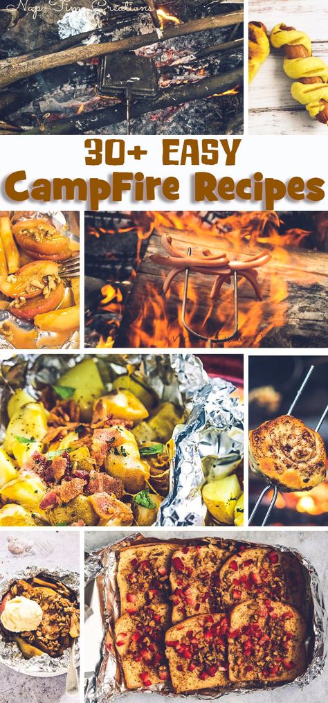 Easy Camping recipes to make over the campfire this summer from Life Sew Savory #camping #campingrecipe Camping Recipes Over The Fire, Over The Fire Recipes, Vegan Campfire Meals, Fall Campfire Food, Easy Campfire Dinners, Camp Fire Recipes, Fire Meals, Easy Camping Snacks, Camping Recipes Dinner