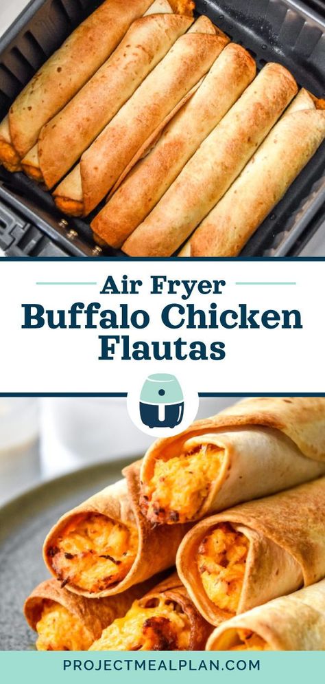 Leftover Cooked Chicken, Air Fryer Buffalo Chicken, Cheesy Buffalo Chicken, Buffalo Chicken Rolls, Chicken Flautas, Taquitos Recipe, Buffalo Chicken Wraps, Chicken Taquitos, Chicken Rolls