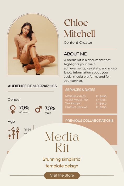 Influencer Collaboration Proposal, Social Media Proposal Template, Influencer Collaboration, Media Kit Design, Rate Card, Template Blogger, Media Kit Template, Sheet Template, Kit Design