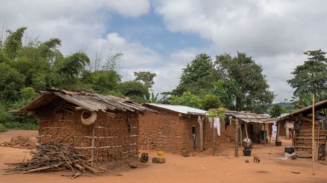 Ghana Village | Sascha Lässig | Flickr Ghana Village, African Village, Project Work, Traditional Houses, Accra, Landscape Painting, Ghana, Landscape Paintings, Building A House