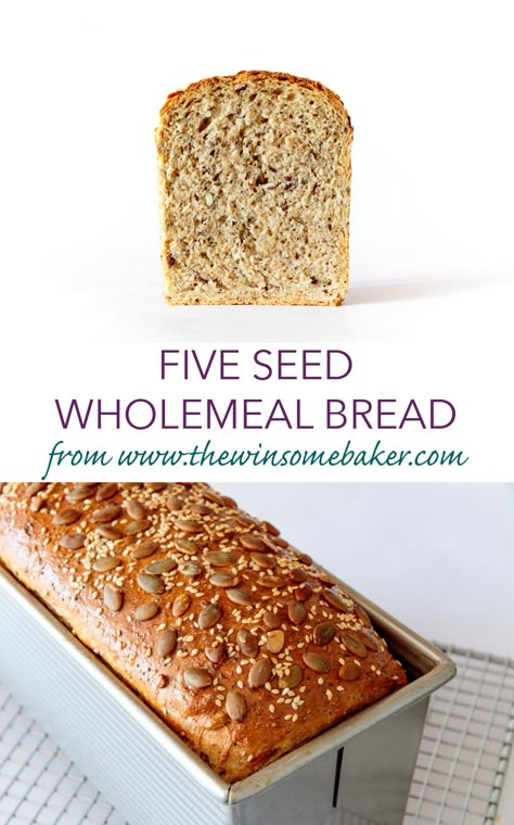 Multi Seed Bread Recipe, Wholemeal Bread Recipe, Multigrain Bread Recipe, Seeded Bread Recipes, Wholemeal Bread, Multi Grain Bread, Monte Cristo Sandwich, Sandwich Loaf, Multigrain Bread