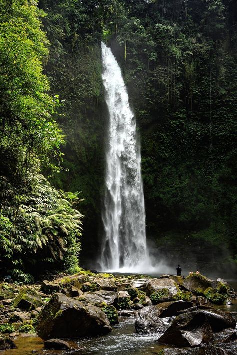 Nungnung Waterfall, Bali / Image by matthieulcl (Matthieu) from instagram Nungnung Waterfall Bali, Waterfall Temple, Waterfall Bali, Bali Waterfalls, From Instagram, Photography Ideas, Bali, Temple, Healing