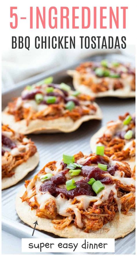 BBQ Chicken Tostadas - Haute & Healthy Living Bbq Tostada Recipes, Tostada Recipes Chicken, Grilled Chicken Tostadas, Bbq Chicken Healthy, Chicken Tostada Recipes Mexican, Barbecue Chicken Tostadas, Chicken Tostadas, Easy Bbq Chicken, Tostada Recipes