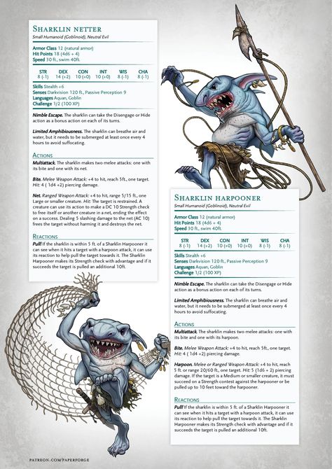 Dnd Underwater Monsters, Water Monster Dnd, Dnd Water Creatures, Dnd Water Encounters, Dnd Water Monsters, Dnd Sea Monsters, Dnd Dinosaurs, Dnd Npc Ideas, Dnd Pirate